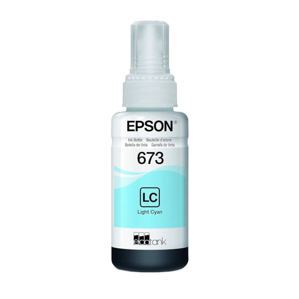 Epson 673 Light Cyan Genuine Inkjet Ink Bottle 70ml view 2